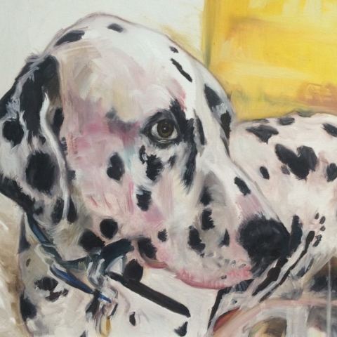pet portrait, dog painting, commission